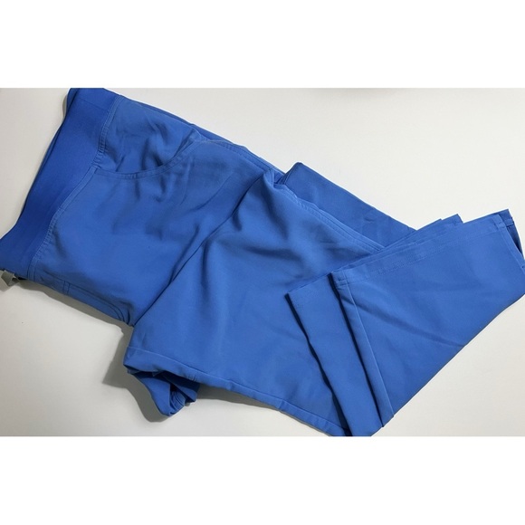 Figs • Medium Blue High Waisted Kade Scrub Pants - Picture 1 of 5